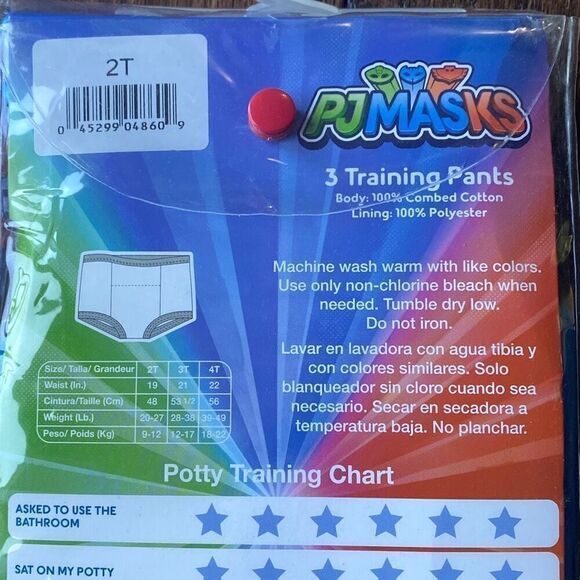 New in package PJ Masks potty training pants size 2T 3 pair - Picture 3 of 5